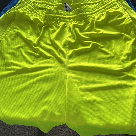 3 pairs of Nike shorts one purple one blue cut offe one flouresant yellow - Picture 2 of 9
